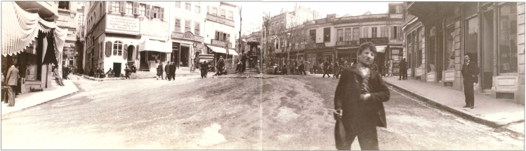 1900 yılında Tünel Meydanı (Kaynak: Constantinople 1900: Journal photographique de T. Wild, Ed.: Jean-François Pérouse)